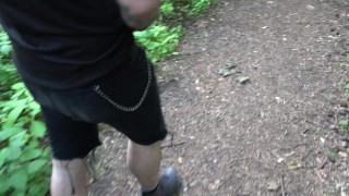 Risky forest fuck with a stranger! German Slats